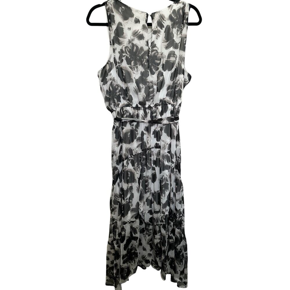 VERA WANG | Simply Vera Ruched Halter Dress L White Floral Size L